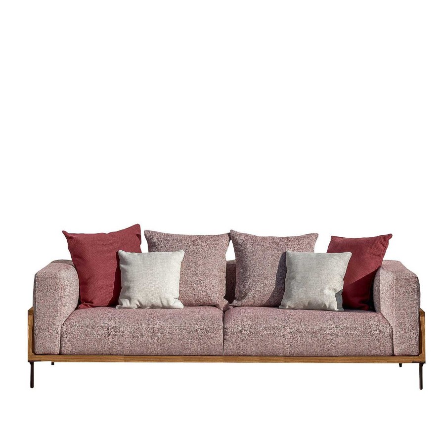 Mobilier Talenti Canapes Et Bancs D'Exterieur | Cleo Brown Accoya Wood Sofa By Marco Acerbis