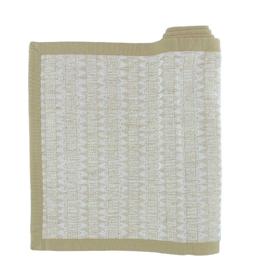 Arts De La Table Caterina Quartana Chemins De Table | Losanghe - Tapis A Motifs Ecru Et Beige