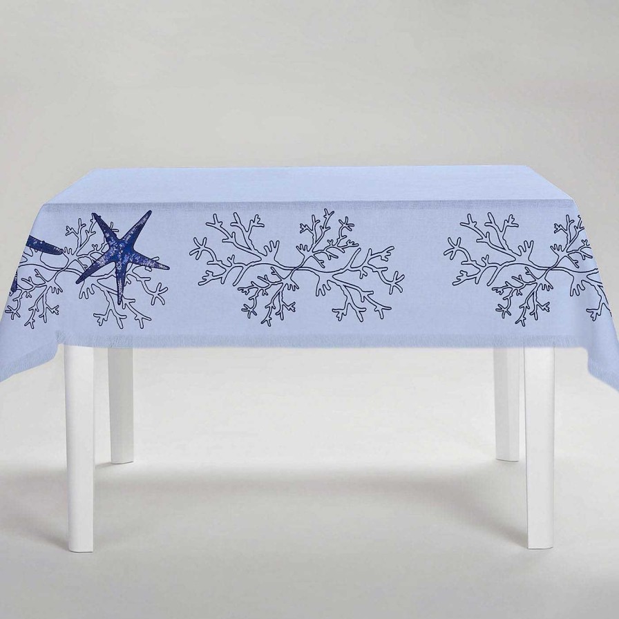 Arts De La Table Cibelle Nappes | Nappe Rectangulaire Azure Corallo Blu