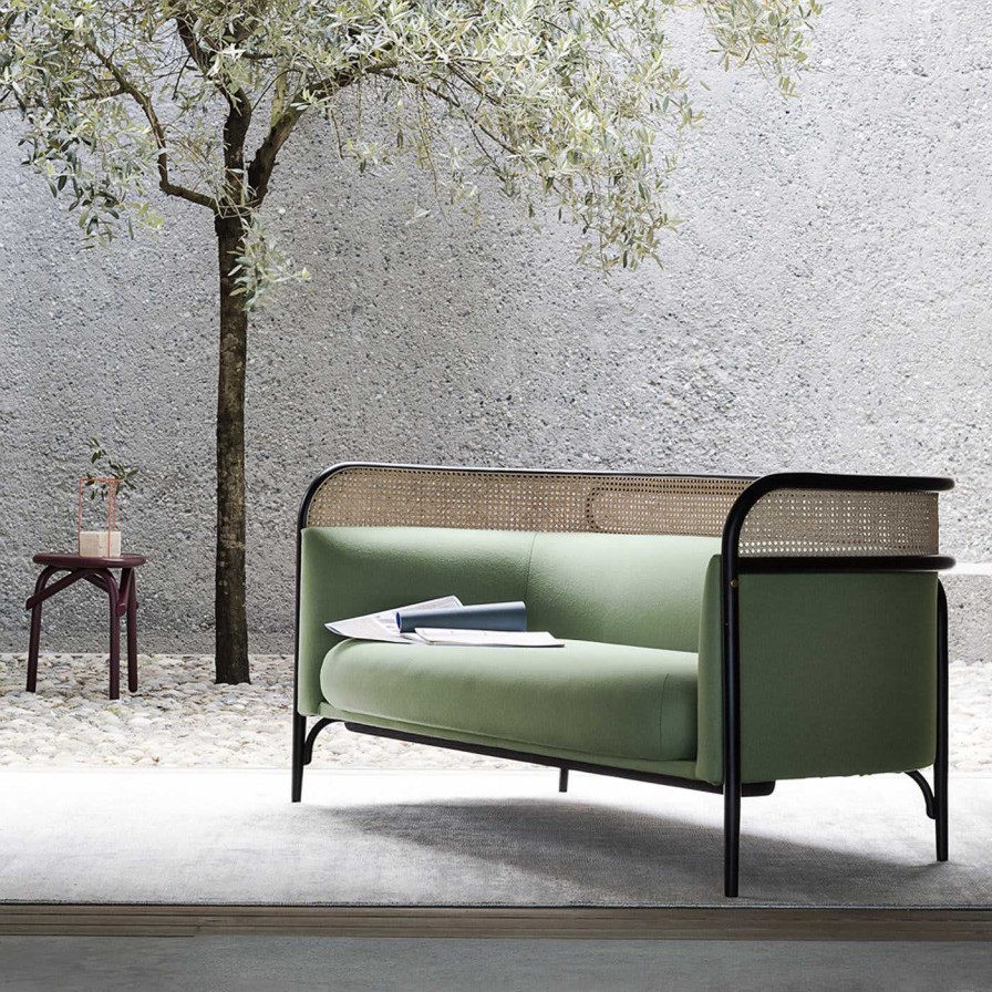 Mobilier Gebrüder Thonet Vienna GmbH (GTV) – Wiener GTV Design Canapes | Canape 2 Places Targa En Vert Par Gamfratesi