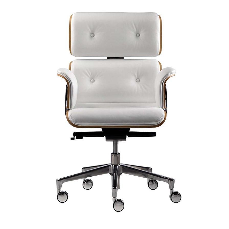 Mobilier Altek Italia Design Chaises De Bureau | Fauteuil Pivotant White Armadillo/2 De Rainer Bachschmid