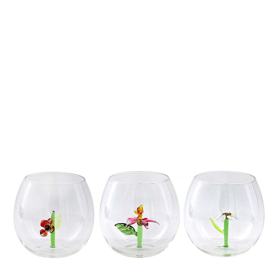 Arts De La Table Casarialto Verres Et Gobelets | Set De 6 Verres Flower Power