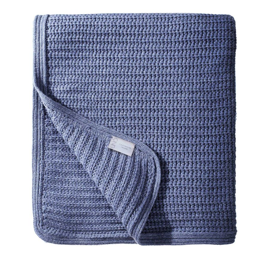 Decoration UnoCashmere Couvertures | Grande Couverture En Cachemire Bleu Clair