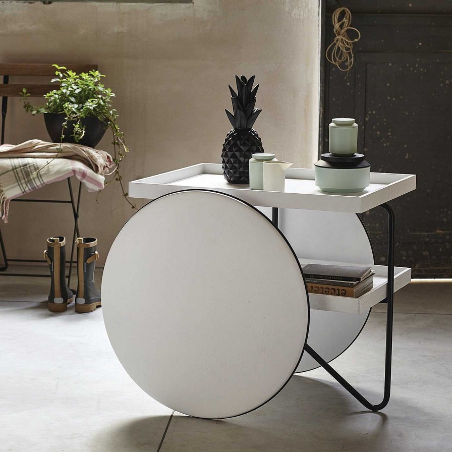 Mobilier Casamania Dessertes | Table Roulante Chariot White De Gamfratesi