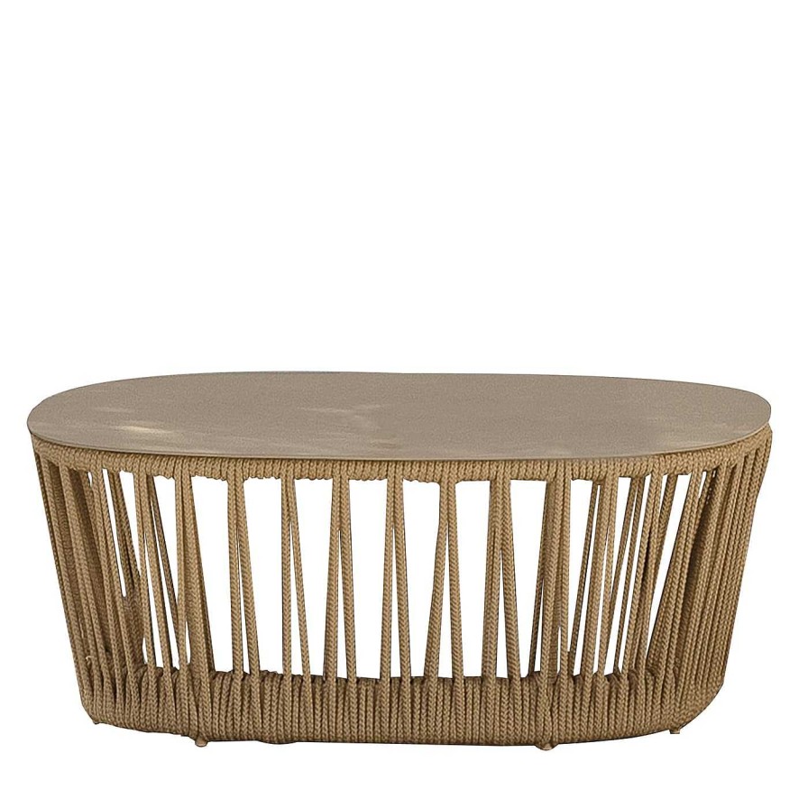 Mobilier Talenti Tables A Cafe D'Exterieur | Cliff Grande Table Basse Beige Par Ludovica & Roberto Palomba