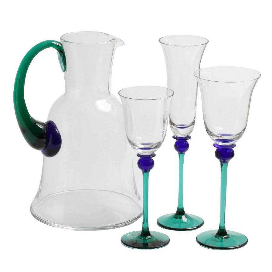 Arts De La Table Fornace Mian Verrerie | Mazzorbo Ensemble De 3 Verres Pour Six Et Pichet