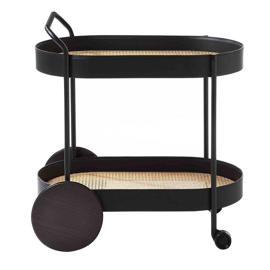 Mobilier Enrico Pellizzoni Dessertes | Route Black Bar Cart