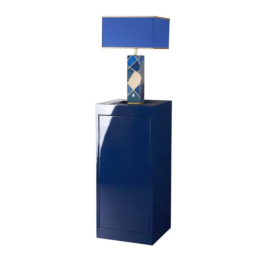 Eclairage Morici Lampadaires | Tellux Wheeled Blue Floor Lamp