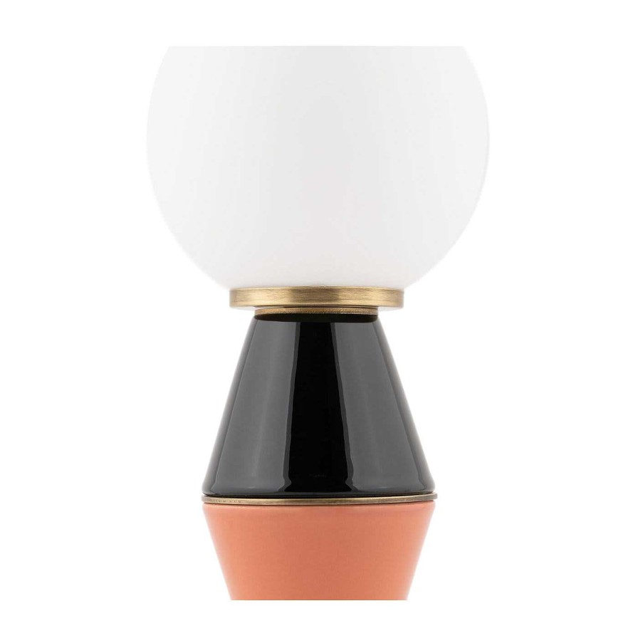 Eclairage Marioni Lampes De Table | Palm Small Black And Peach Table Lamp