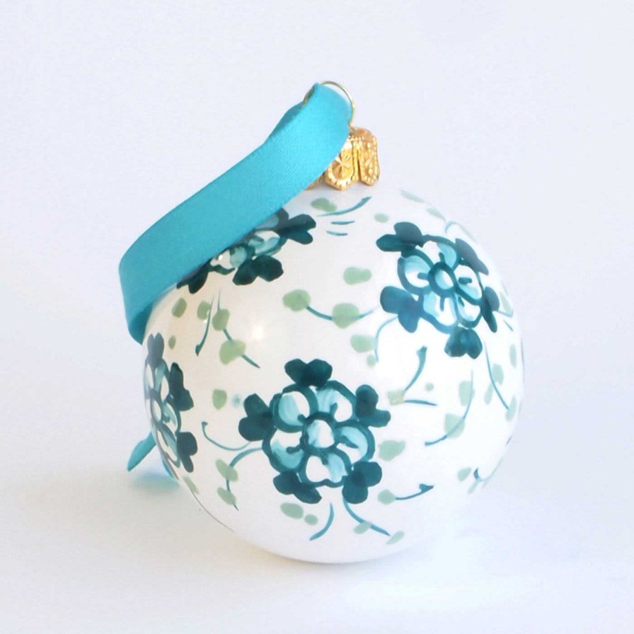 Decoration Ceramiche Santalucia Decorations De Vacances | Decoration De Noel A Fleurs Turquoise #1