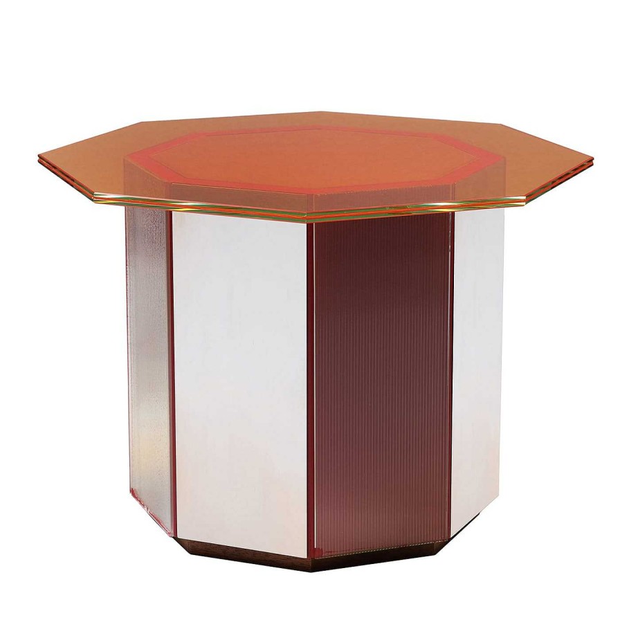 Mobilier Maria Vittoria Paggini Tables D'Appoint | Sandra E Raimondo 35 Table D'Appoint En Bois Et Verre