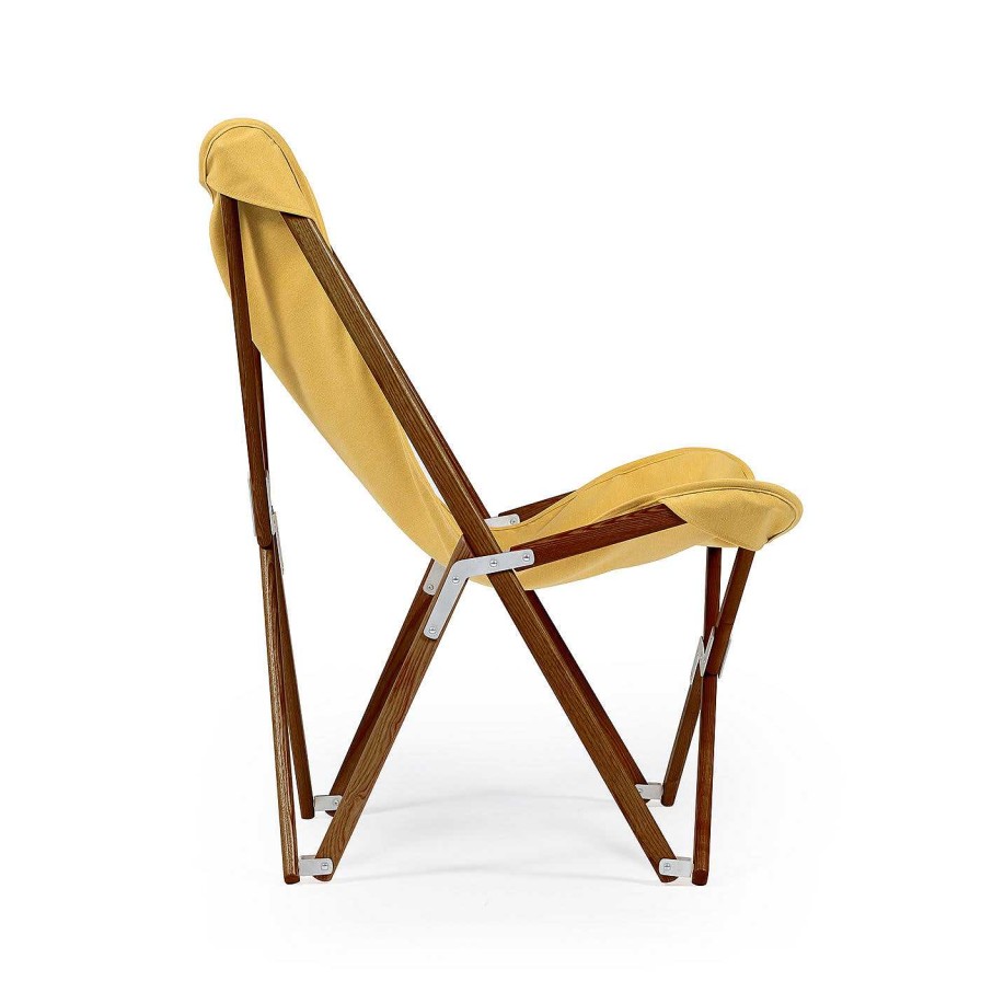 Mobilier Telami Chaises Et Tabourets D'Exterieur | Fauteuil Tripolina En Jaune Moutarde