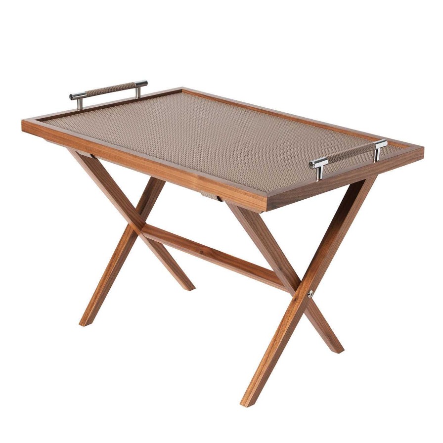 Mobilier Pinetti Dessertes | Dedalo - Petite Table A Plateau Taupe