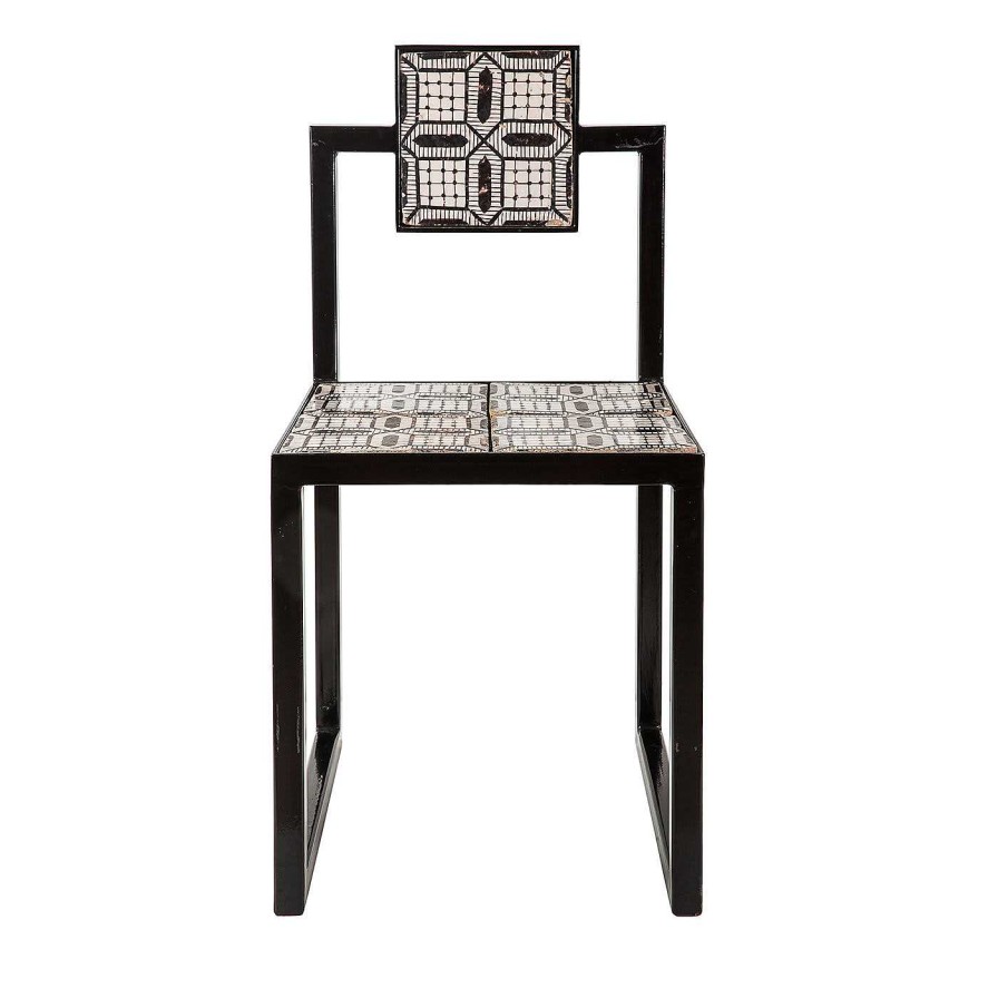 Mobilier Francesco Della Femina Chaises Et Tabourets D'Exterieur | Tiles Outdoor Square Iron Chair