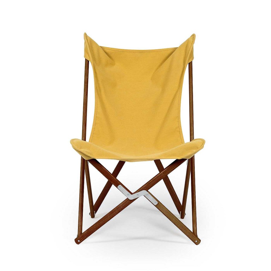 Mobilier Telami Chaises Et Tabourets D'Exterieur | Fauteuil Tripolina En Jaune Moutarde