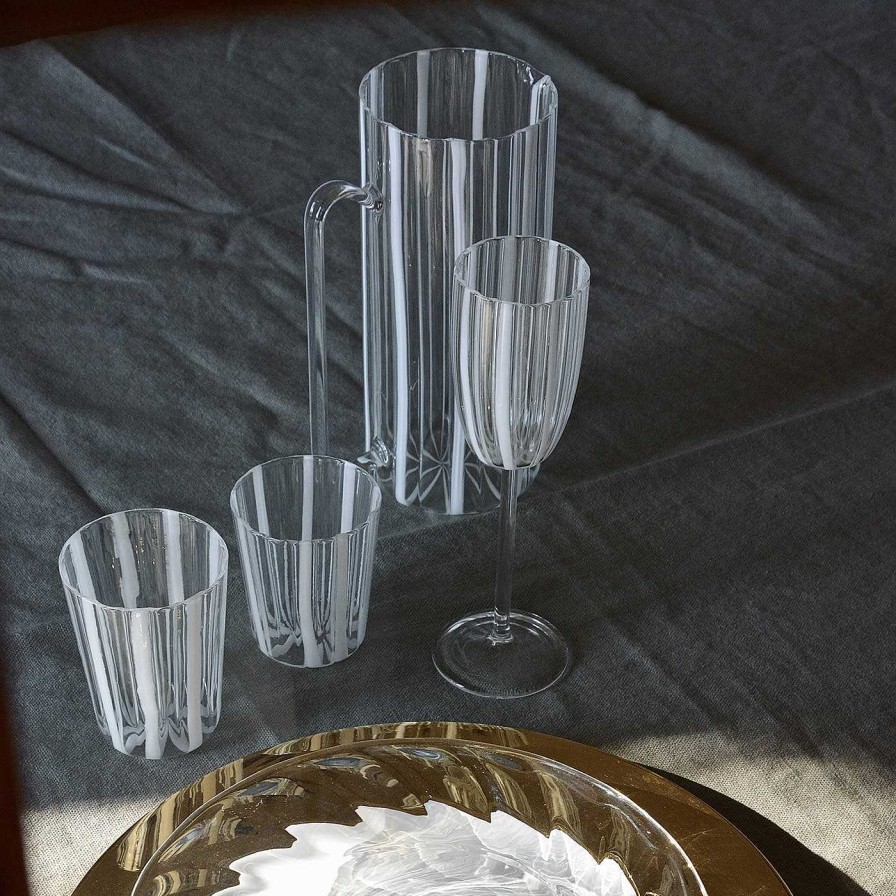 Arts De La Table Tuttoattaccato Verres Et Gobelets | Gobelet A Eau Impilabile White Stripes