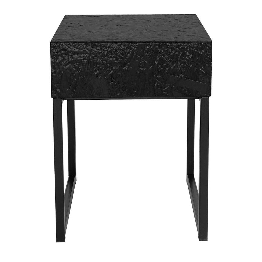 Mobilier Arkof Tables De Nuit | Table De Chevet Spring Avec Tiroir Noir Par Fabrizio Contaldo