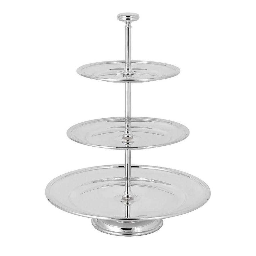 Arts De La Table Greggio Plats De Service Pour Hors-D'Oeuvres | Stand Argente A 3 Niveaux