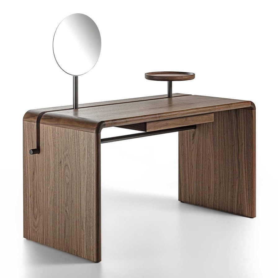 Mobilier Durame Coiffeuses | Butter Canaletto Bureau De Toilette Avec Miroir