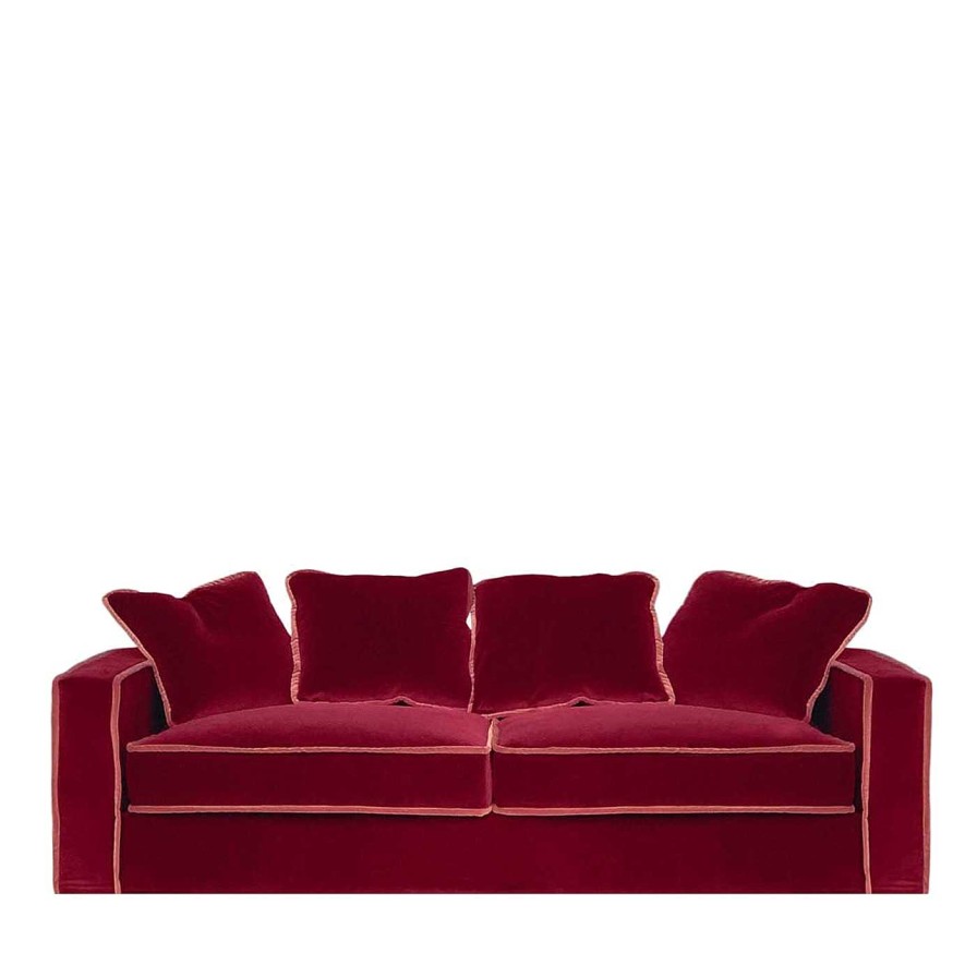 Mobilier Biosofa Canapes | Rafaella Bio Canape 3 Places Rouge Et Orange