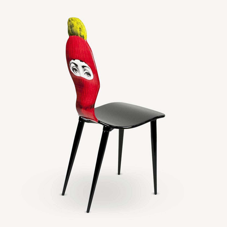 Mobilier Fornasetti Chaises | Chaise Lux Gstaad Rouge Et Jaune