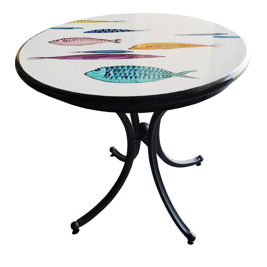 Mobilier Arcea Handmade Design Tables D'Exterieur | Table Ronde Il Pescato