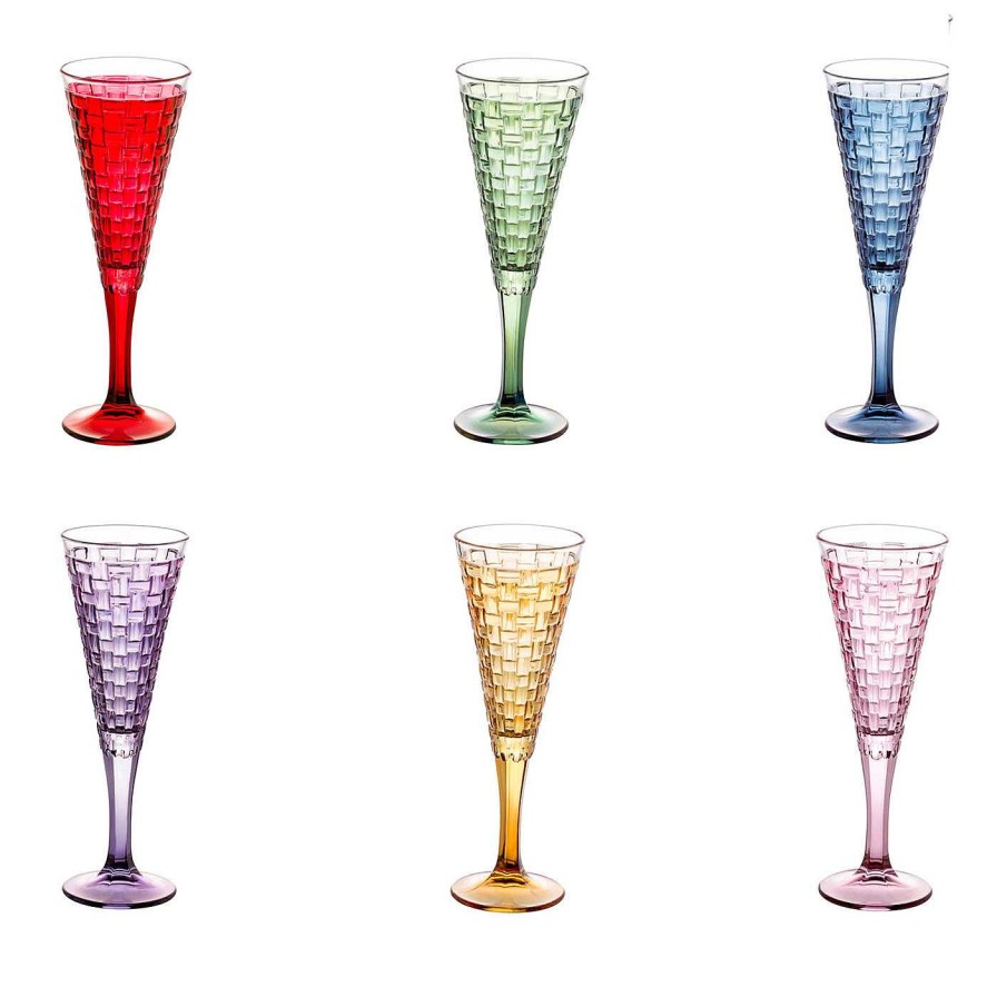 Arts De La Table Creart Flutes | Ensemble De 6 Flutes A Champagne Manhattan