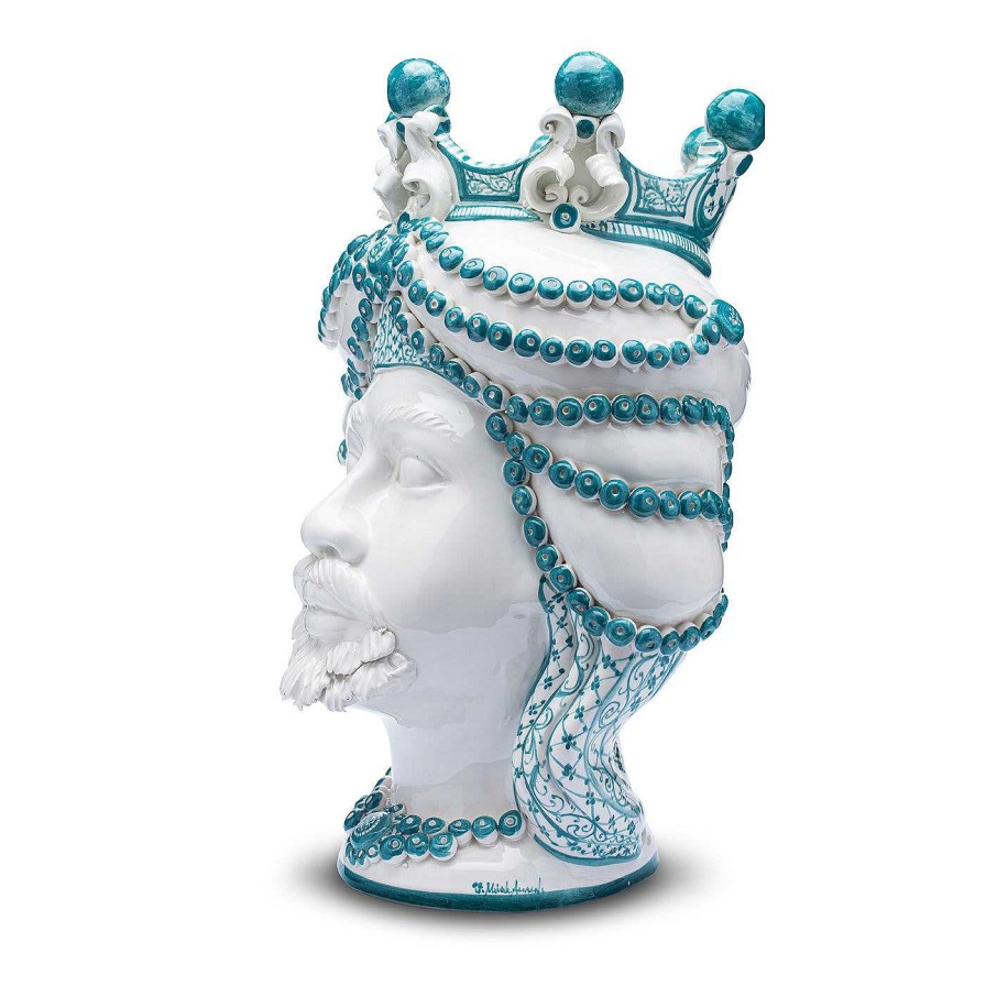 Decoration Ceramiche Micale Vases Figuratifs | Mithos Testa Di Moro Vase Ottanium - Femme #2