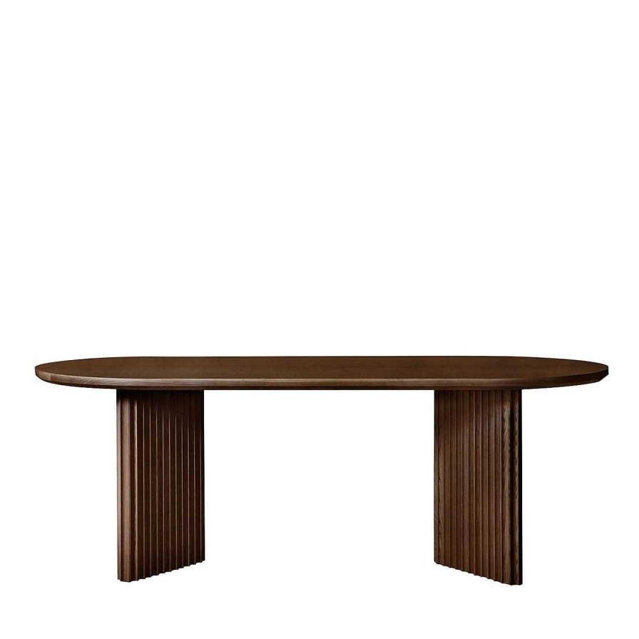 Mobilier Dale Italia Tables De Salles A Manger | Table Basalto En Frene Brun