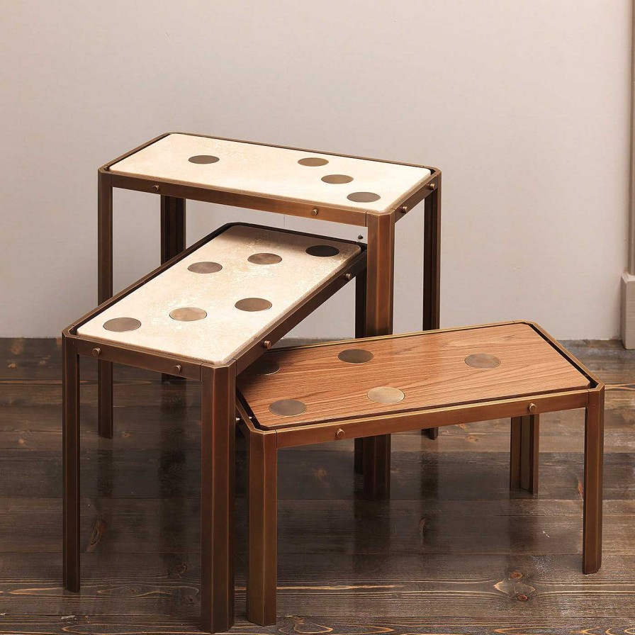 Mobilier Officina Ciani Tables Gigognes | Domino Set Of 3 Nesting Tables By Ciarmoli Queda Studio