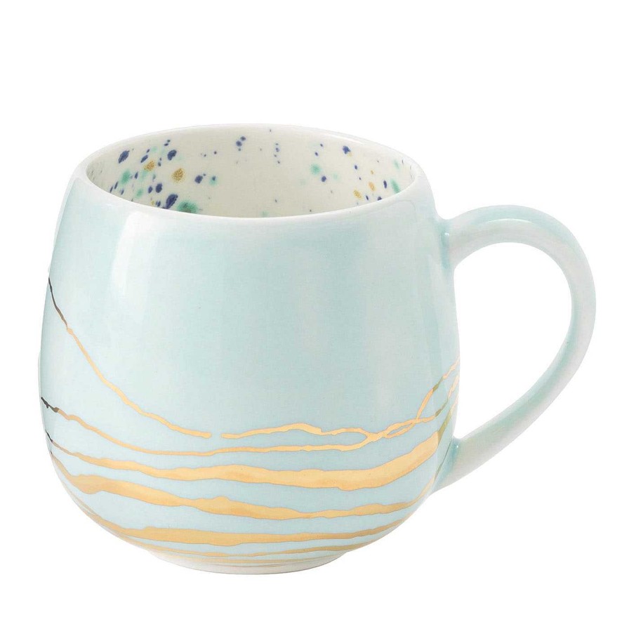 Arts De La Table Coralla Maiuri Tasses A Cafe Et A The | Mug Chubby En Marbre Bleu