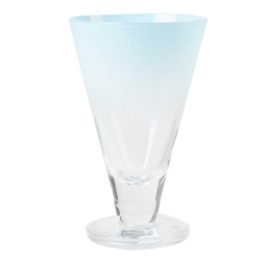 Arts De La Table Emporio Sirenuse Verres A Vin | Aria - Ensemble De 2 Verres A Pied Bleu Clair