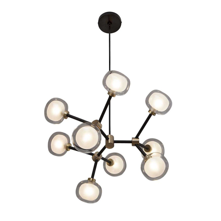 Eclairage Tooy Chandeliers | Lustre Nabila 9 Lumieres Noir Par Corrado Dotti