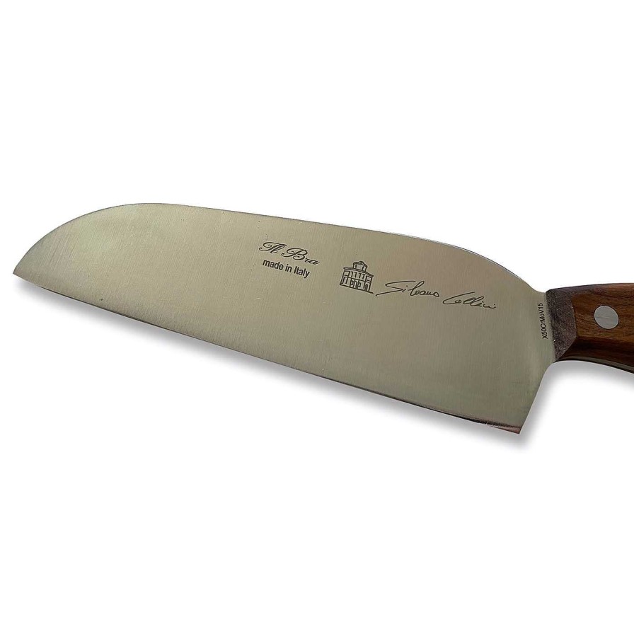 Arts De La Table Coltelleria Silvano Collini Couteaux De Cuisine | Couteau Santoku En Noyer