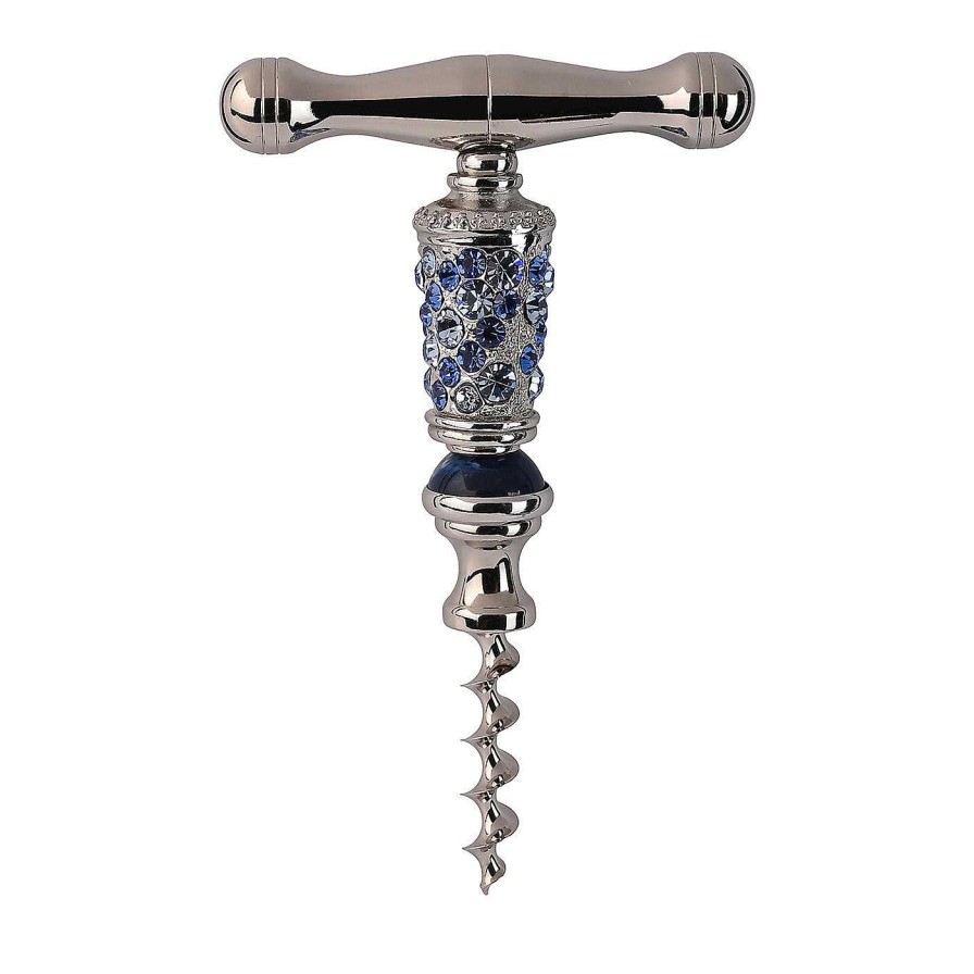 Arts De La Table Walking Sticks Accessoires De Bar | Tire-Bouchon Bleu A Strass