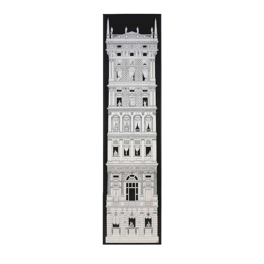 Decoration Fornasetti Panneaux Decoratifs | Panneau Grattacielo Rinascimentale