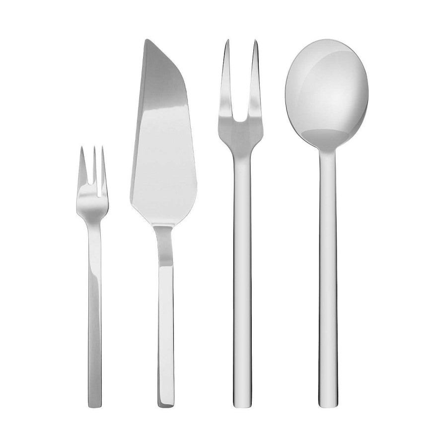 Arts De La Table Mepra Ustensiles De Service | Service A Dessert Stile 9 Pieces En Argent Par Pininfarina