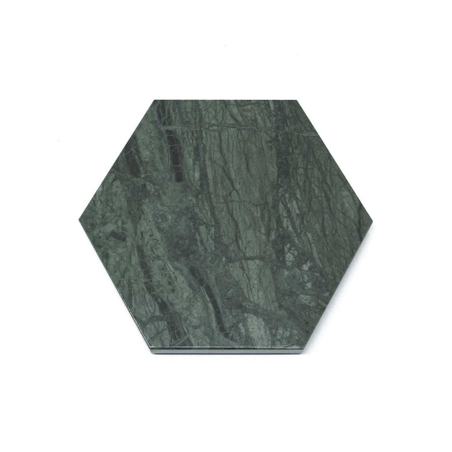 Arts De La Table FiammettaV Home Collection Plats De Service | Plaque Hexagonale En Marbre Vert