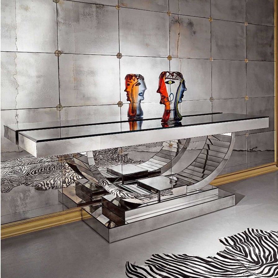 Mobilier Arte Veneziana Tables De Salles A Manger | Console Mezzaluna