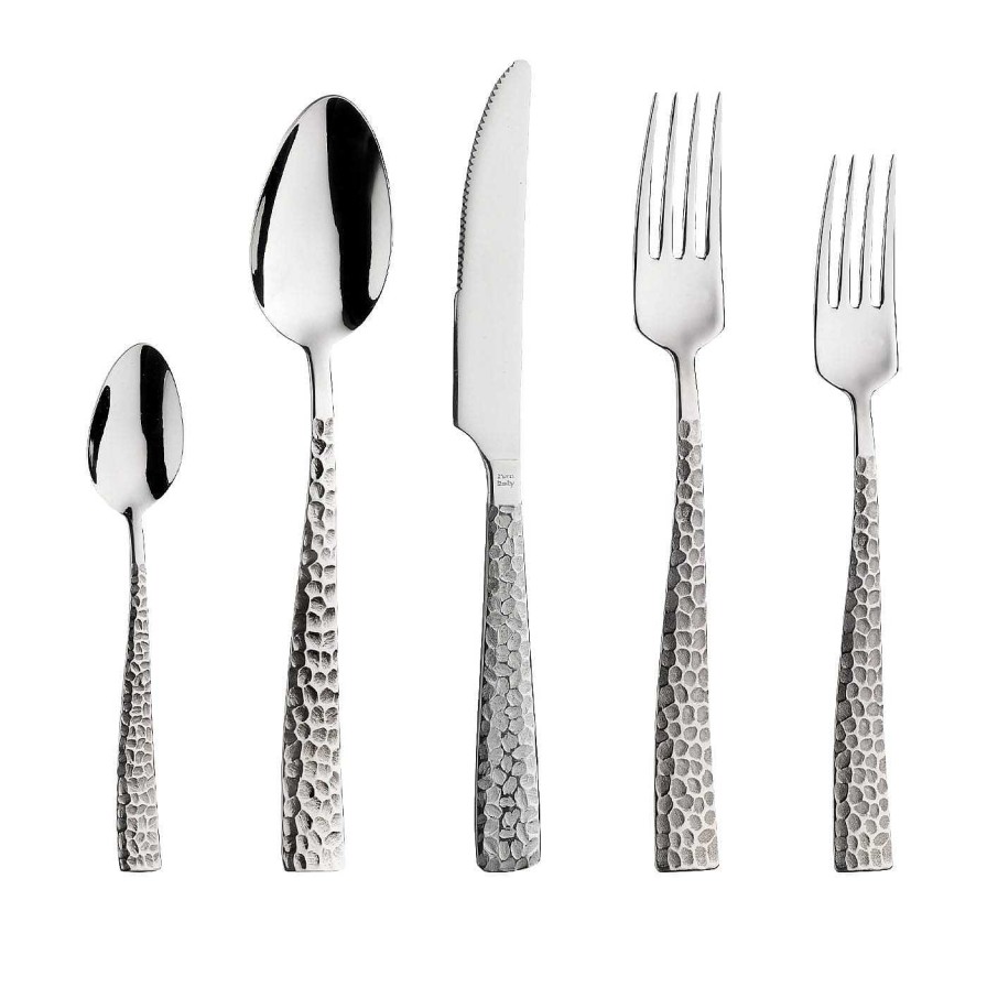 Arts De La Table Pinti Inox Menageres | Service De Couverts 20 Pieces Palace Hammered