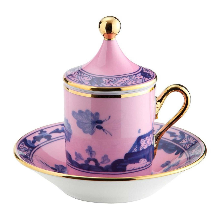 Arts De La Table GINORI 1735 Tasses A Cafe Et A The | Oriente Italiano Azalea Set De 2 Tasses A Espresso Et Soucoupes