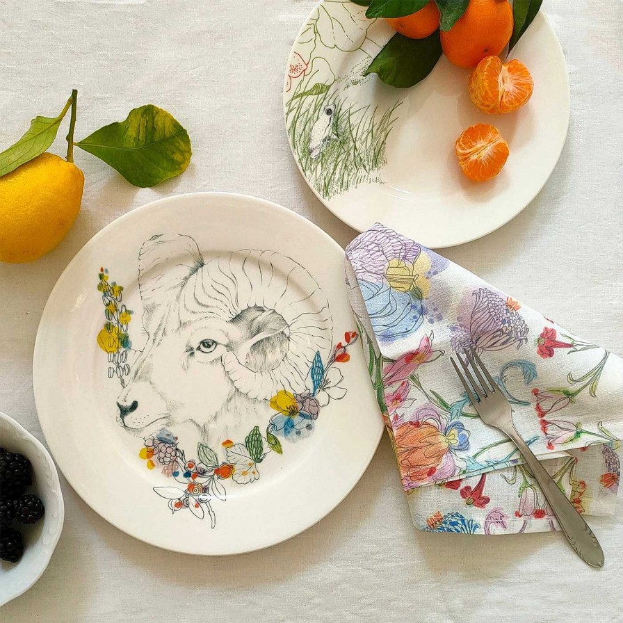 Arts De La Table Francesca Colombo Serviettes De Table | Le Jardin De Grand-Mere Set De 6 Serviettes Polychromes