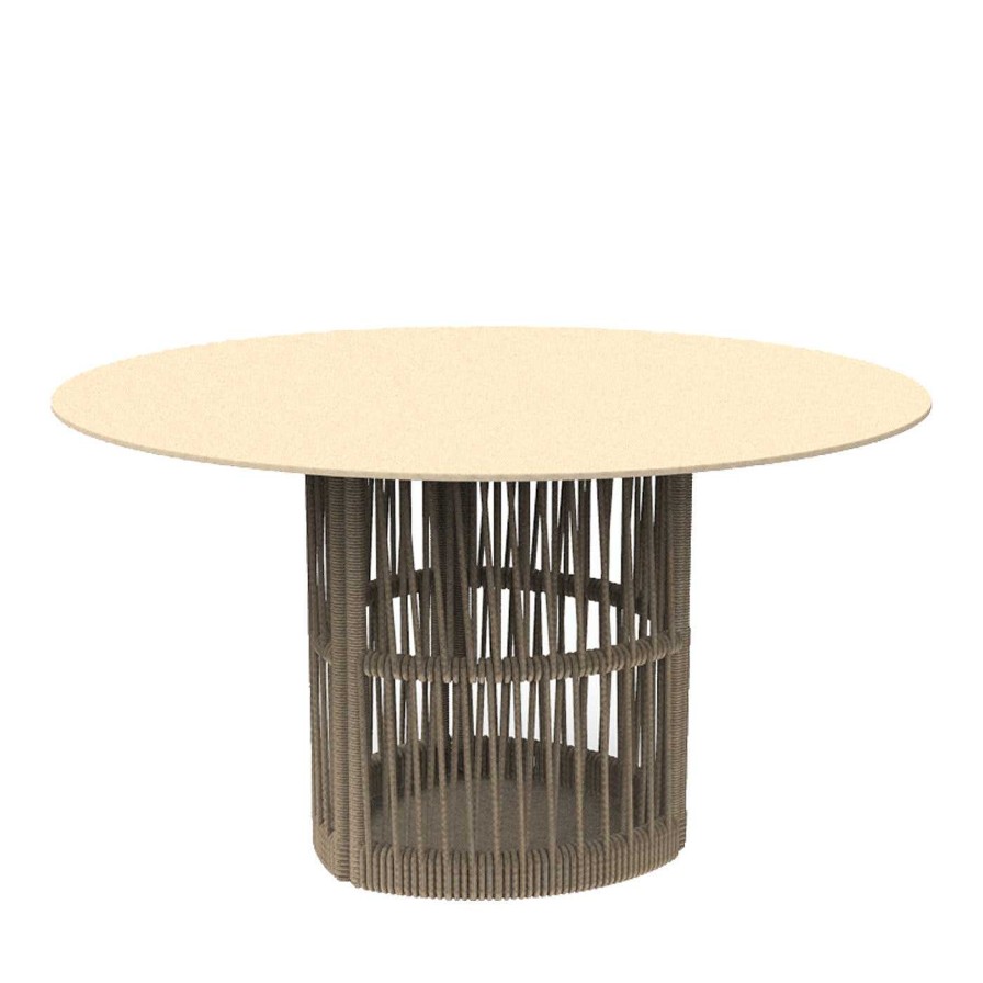 Mobilier Talenti Tables D'Exterieur | Table A Manger Ronde Beige