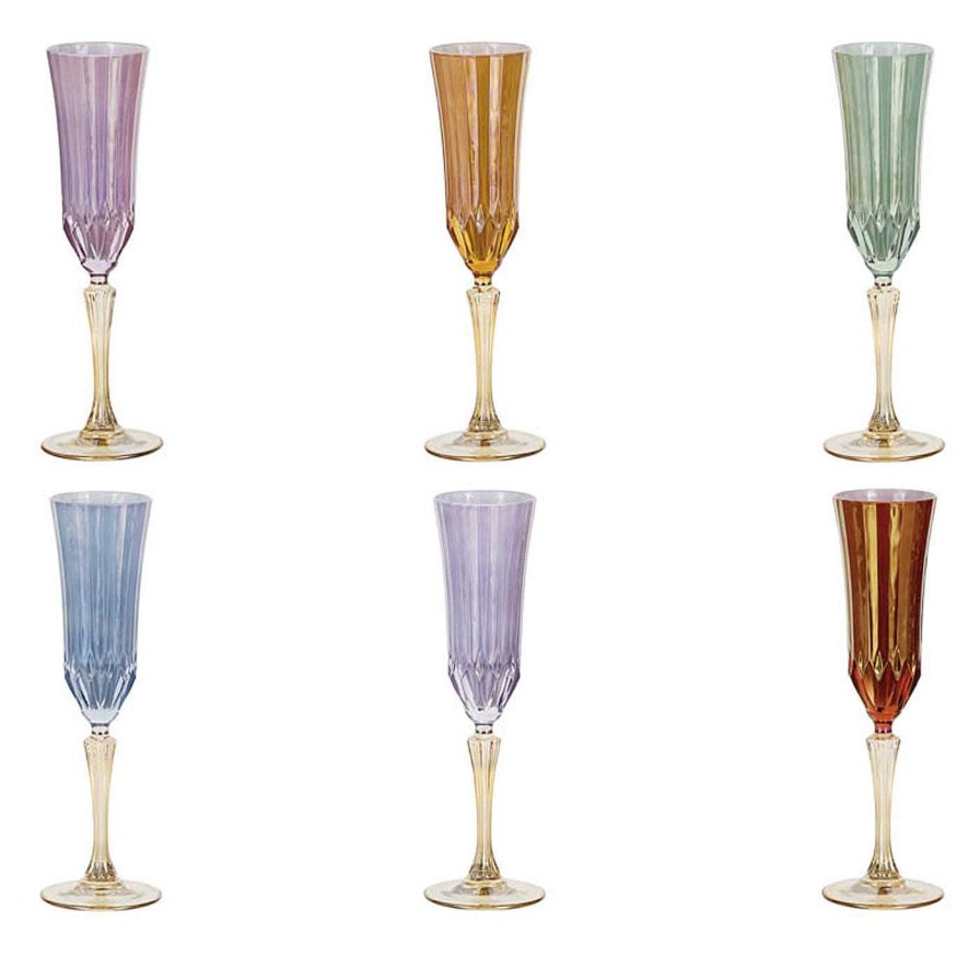 Arts De La Table Creart Flutes | Set De 6 Calices A Champagne Doge