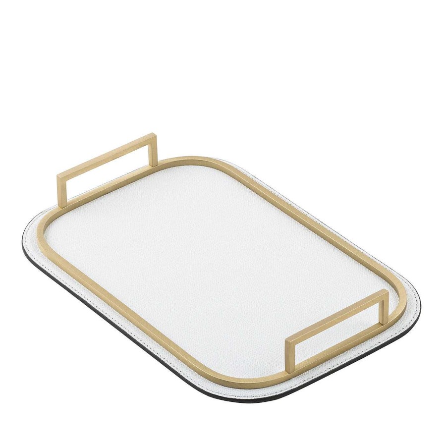 Arts De La Table Giobagnara Plateaux | Petit Plateau Rectangulaire Bellini En Laiton