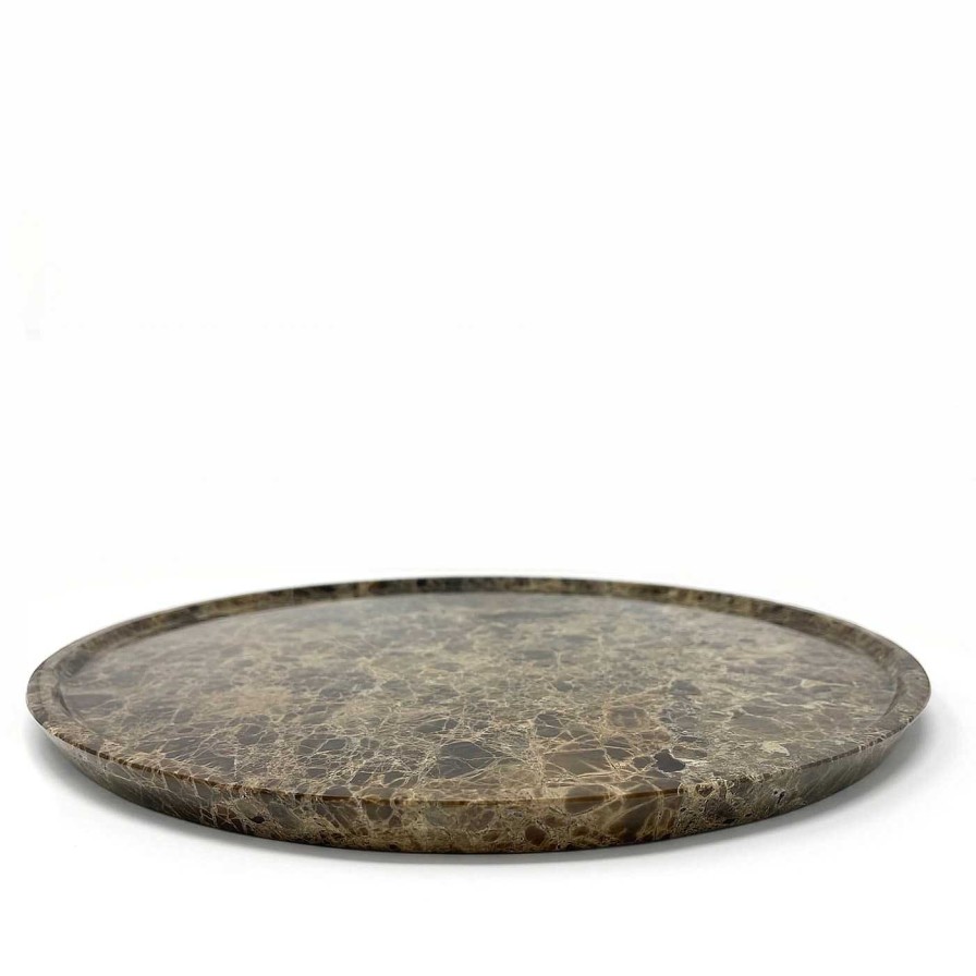 Arts De La Table Pistore Marmi Plateaux | Plateau Terra Round Dark Emperador