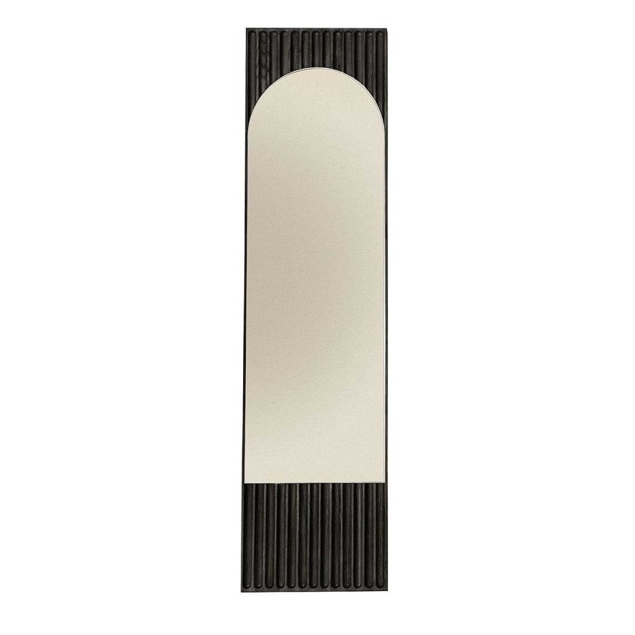 Decoration Dale Italia Miroirs Psyches | Tutto Sesto Miroir Rectangulaire En Frene Noir