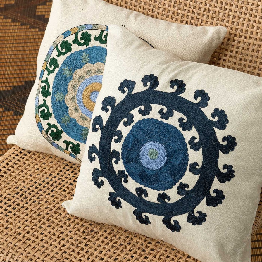 Decoration Emporio Sirenuse Coussins | Taie D'Oreiller Circle Square Blue