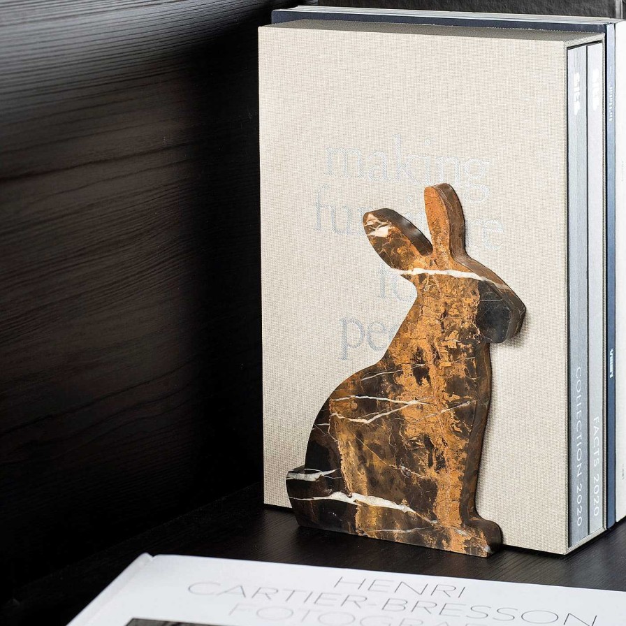 Decoration Kimano Figurines | Serre-Livre Noir Gauche Lapin Par Alessandra Grasso