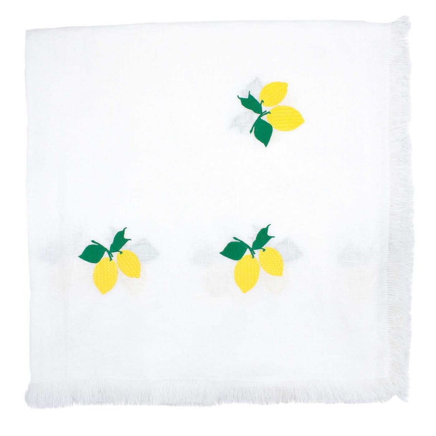 Arts De La Table Cibelle Nappes | Nappe Rectangulaire Blanche Limoni Multicolore